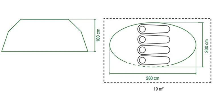 Coleman Galiano 4 Blue Bijzettent - Afbeelding 2