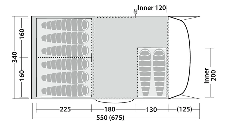 Robens Eagle Rock Tc 6+2Xp Familietent - Afbeelding 2