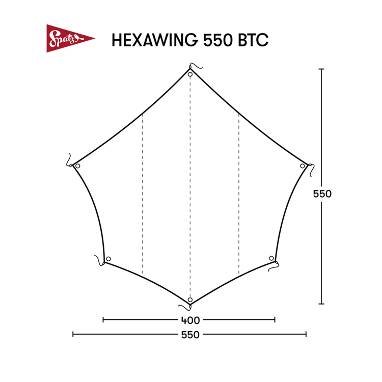 Spatz Hexawing 550 Btc Tarp - Afbeelding 4