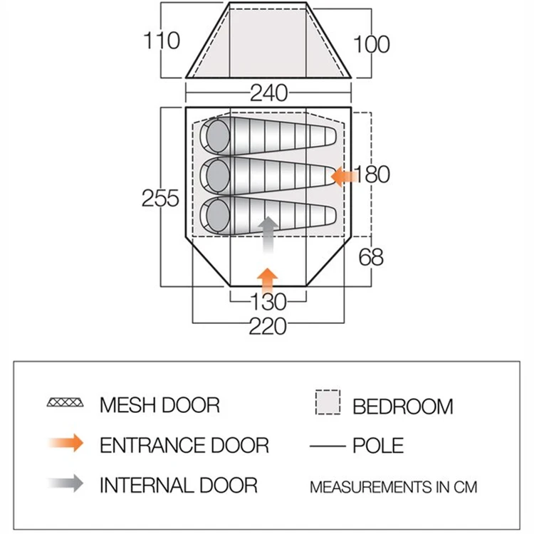 Vango Delta 300 Alloy Bijzettent Showmodel - Afbeelding 2