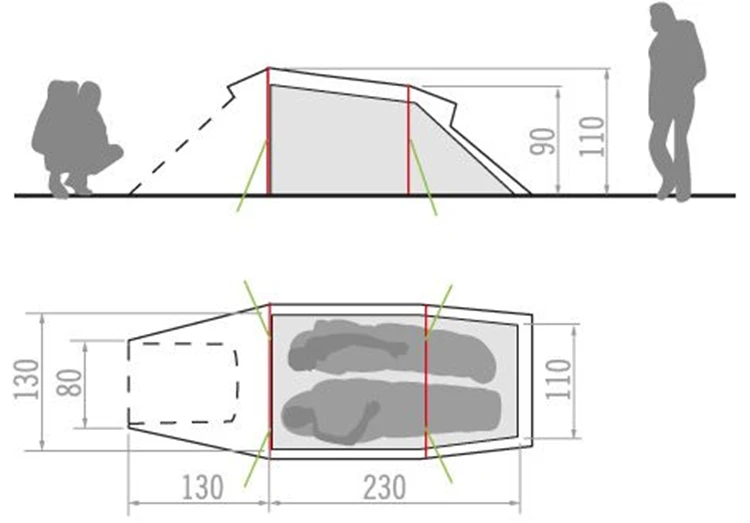 Vaude Arco 2P Trekkerstent Showmodel - Afbeelding 2