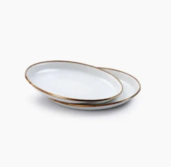 Barebones Plate/Enamel/Set 2 Pcs Servies