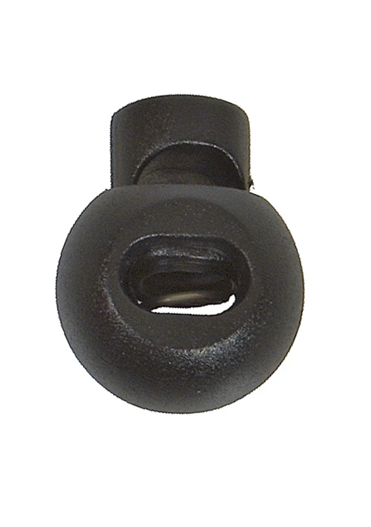 Basic Nature Cord Lock Black Rond (10 Stuks)