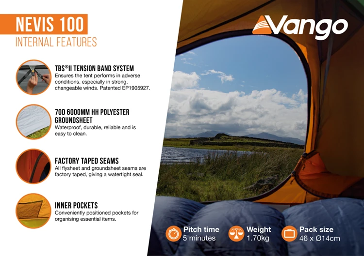 Vango Nevis 100 Trekkerstent - Afbeelding 4
