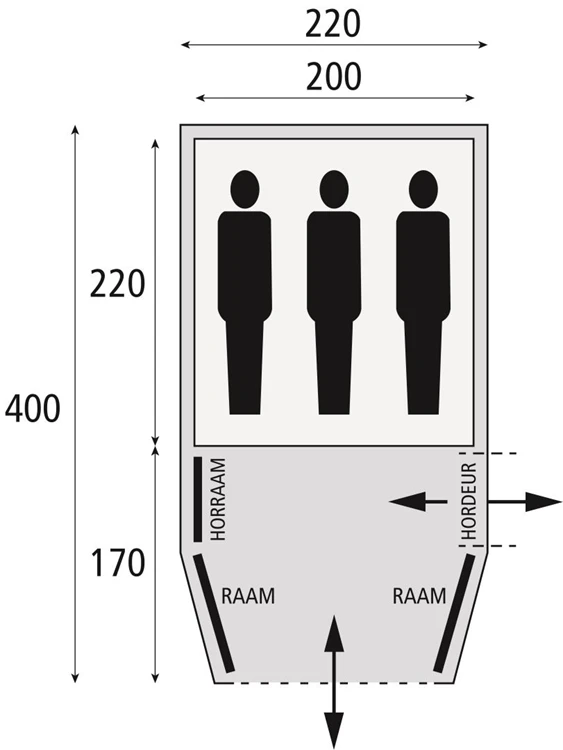 Safarica Blackhawk 220 Bijzettent - Afbeelding 2